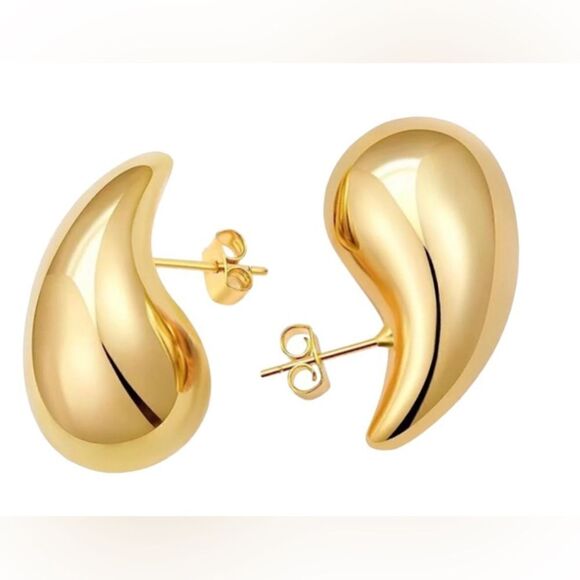 WATER DROP FASHION 18K GOLD PLATED EARRINGS - Picture 1 of 5